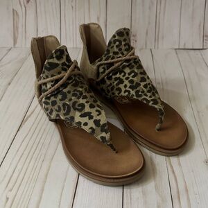 Leopard print sandals NWT